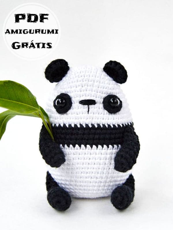 PDF Crochê de Pequeno Panda Bonito Receita de Amigurumi Grátis