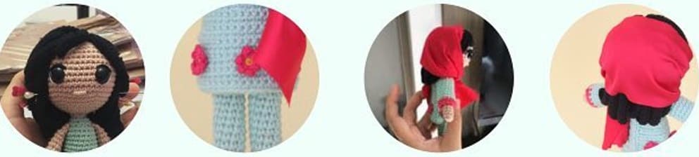 Crochê de Boneca Malala Receita de Amigurumi Grátis - Conjunto
