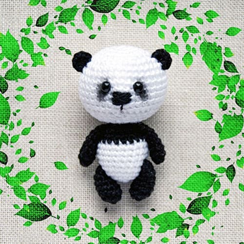 Chaveiro Panda PDF Crochê Receita de Amigurumi Grátis