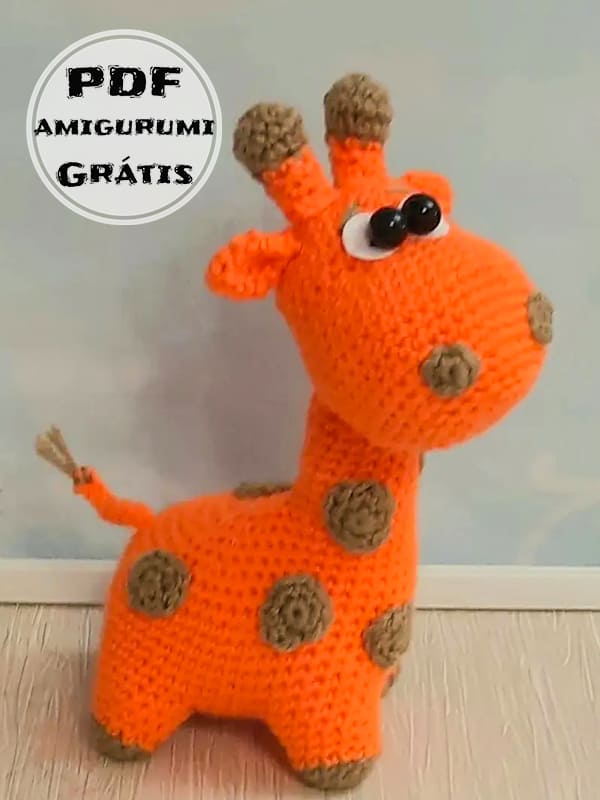 Crochê de Bebê Girafa Receita de Amigurumi Grátis