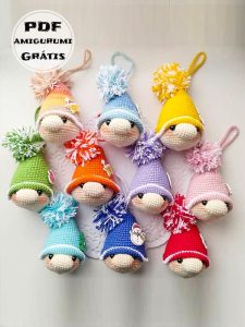 Ornamento De Gnomo Amigurumi Receita De Pdf Gr Tis