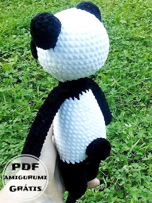Panda de pelúcia PDF Crochê Receita de Amigurumi Grátis