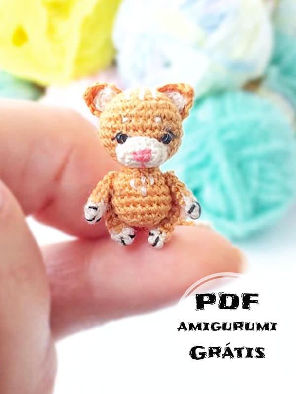 Pequeno Gato Amigurumi Receita PDF Grátis