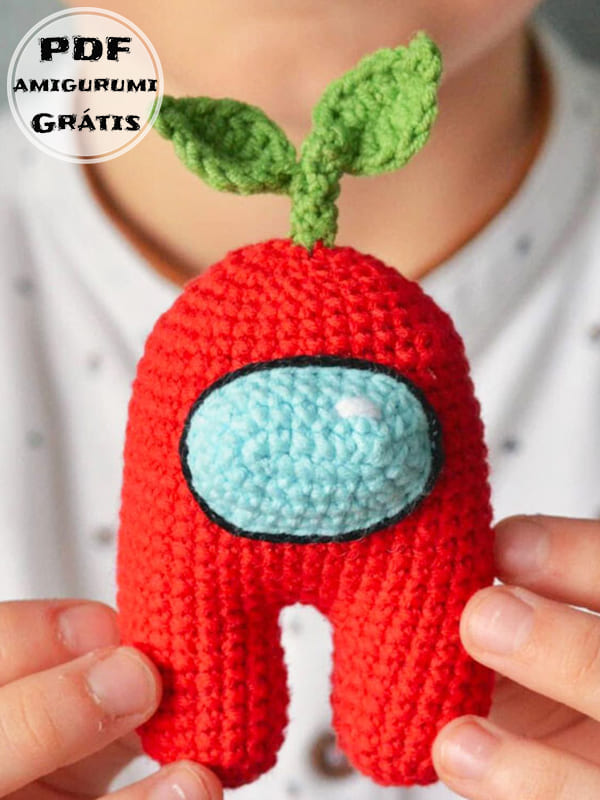 Boneca Amigurumi Among Us Receita de PDF Grátis 